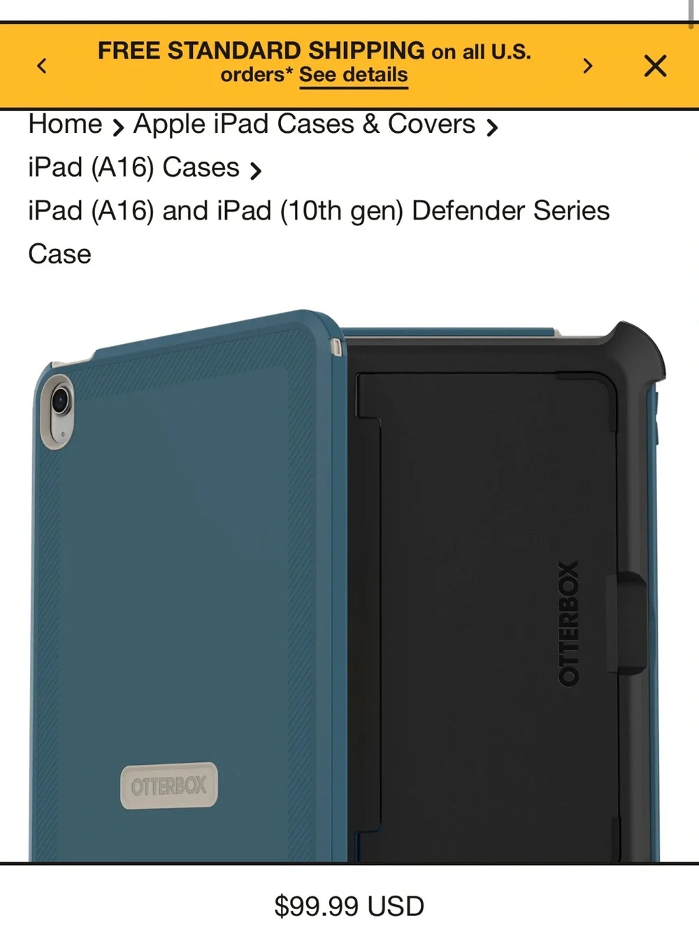 Otterbox Defender Case - iPad A16 & 10th generation